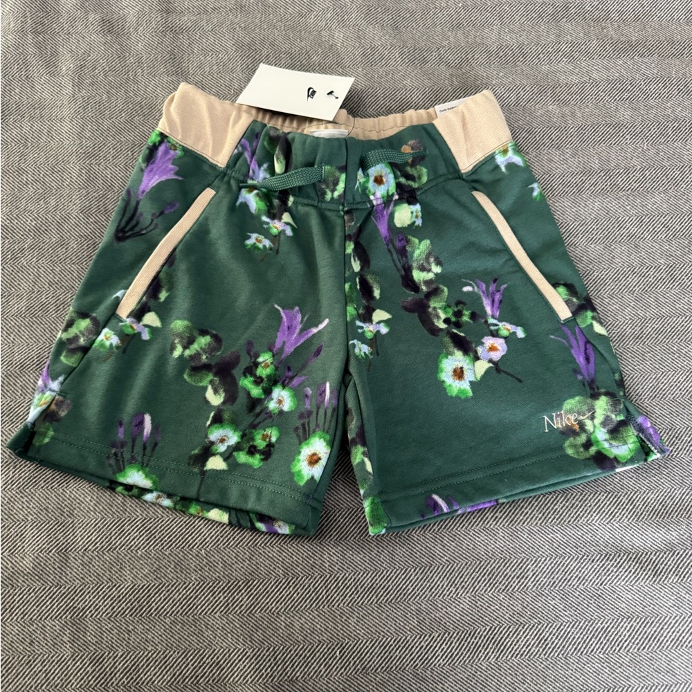Nike Green Floral Girl's Shorts